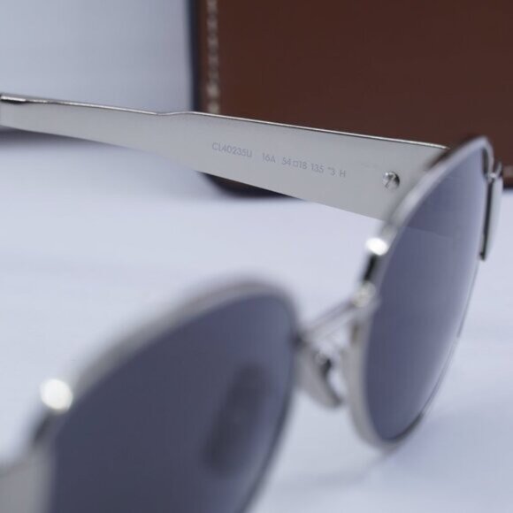 Celine CL40235U 16A Oval Sunglasses – Silver - Picture 6 of 13